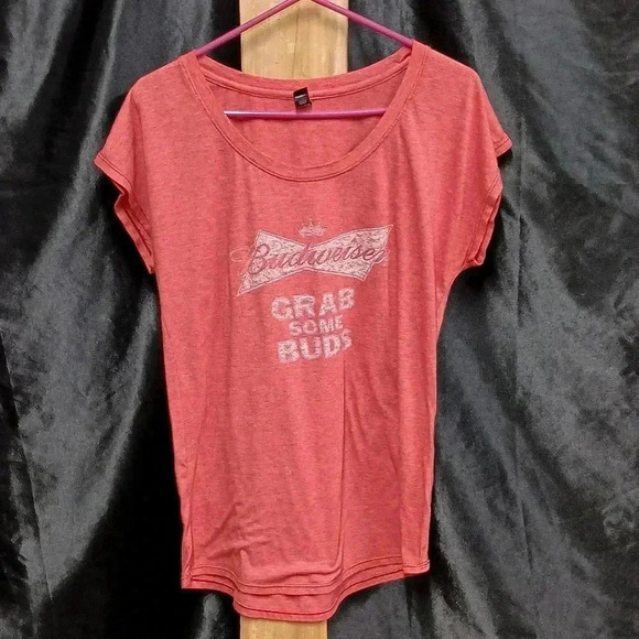 Budweiser Women's Red Short Sleeve Tee - Picture 1 of 5